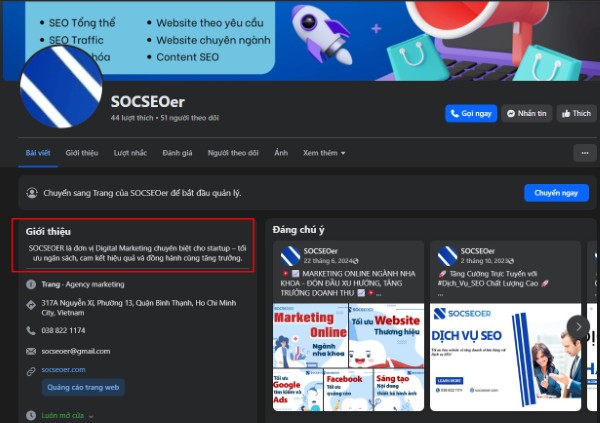 SEO Facebook – Giới thiệu Fanpage SOCSEOER chuẩn thương hiệu, đúng định vị