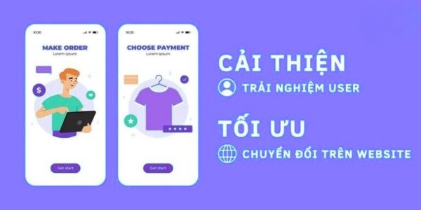 Người dùng truy cập mua hàng websitewebiste trên điện thoại