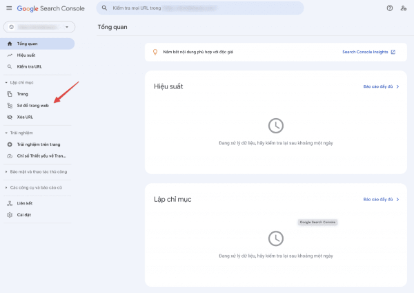 Khai báo Sitemap với Google qua Search Console