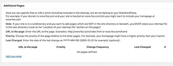 Thêm trang vào XML Sitemap