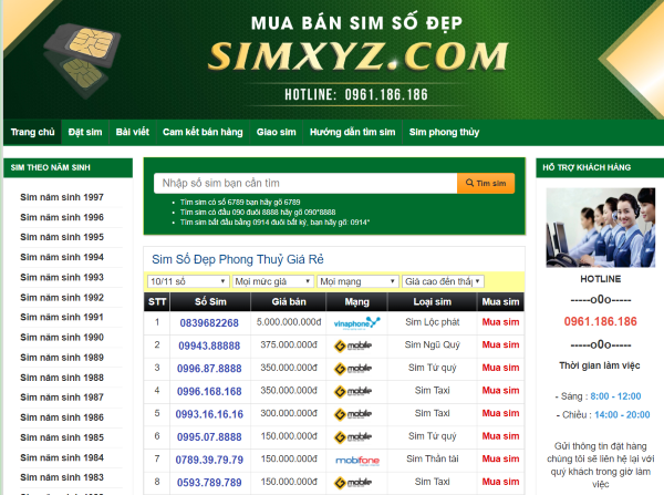 Tại sao cần thiết kế website bán sim?