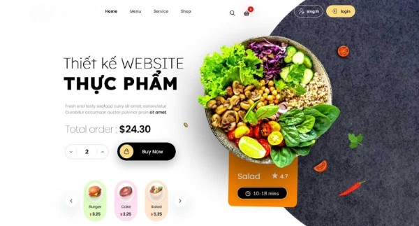 Giới thiệu về thiết kế website thực phẩm