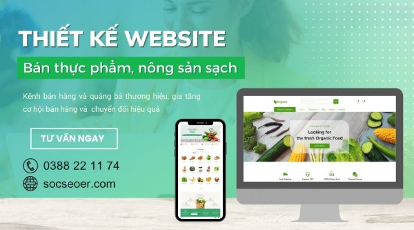 Socseoer – Thiết kế website thực phẩm chuyên nghiệp, uy tín