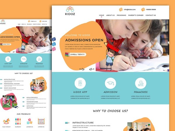 Xu hướng thiết kế website trường mầm non hiện đại