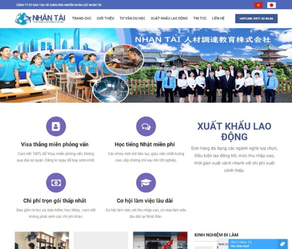 Đặc trưng nổi bật của Website công ty xuất khẩu lao động