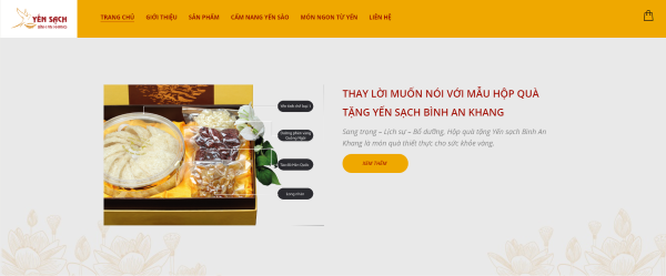 Thiết kế website bán hàng yến sào Thiết kế website bán hàng yến sào
