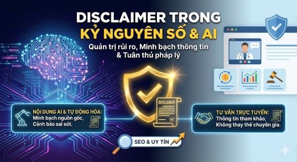 Disclaimer là gì? Tại sao cần tuyên bố miễn trừ trách nhiệm? Disclaimer trở thành công cụ quan trọng để quản trị rủi ro trong môi trường số và AI