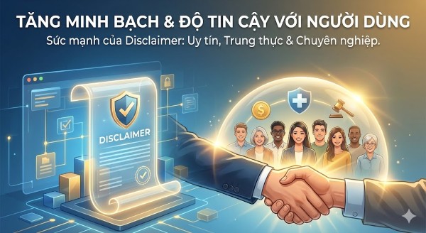 Disclaimer là gì? Tại sao cần tuyên bố miễn trừ trách nhiệm? Disclaimer là công cụ xây dựng uy tín và minh bạch với người dùng
