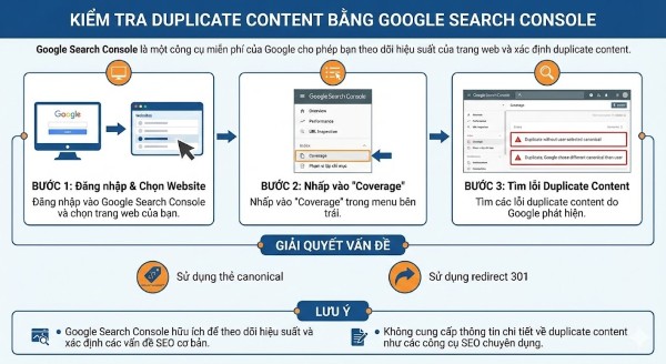 Duplicate content là gì? Cách xử lý nội dung trùng lặp để tránh Google phạt Kiểm tra duplicate content bằng Google Search Console