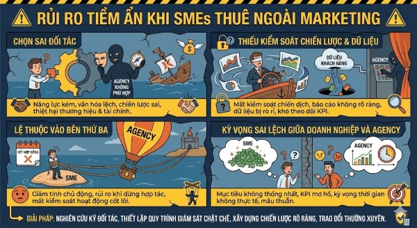 Các rủi ro tiềm ẩn khi SMEs sử dụng mô hình marketing thuê ngoài