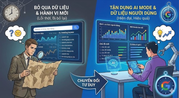 Bỏ qua dữ liệu người dùng & hành vi tìm kiếm mới