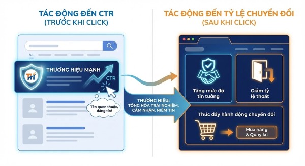 Thương hiệu mạnh tạo lợi thế ngay từ kết quả tìm kiếm