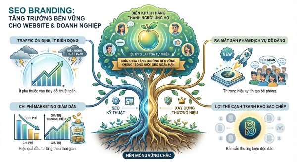 SEO Branding xây dựng nền móng tăng trưởng dài hạn cho website