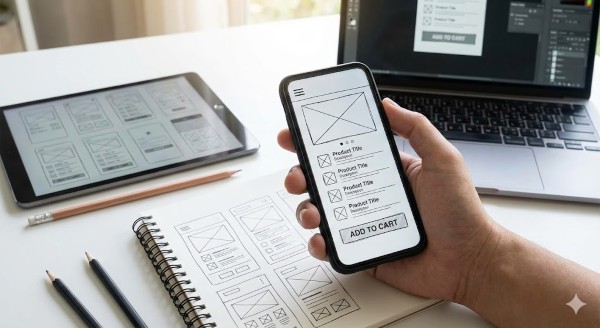 Wireframe cho ứng dụng di động